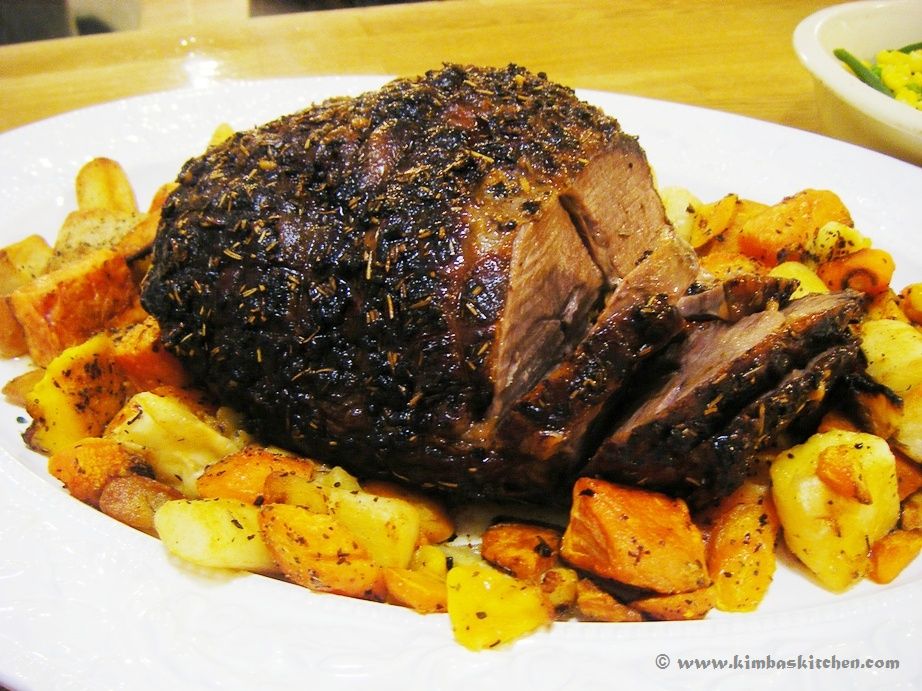 Garlic & Rosemary Slow Cooked Roast Lamb