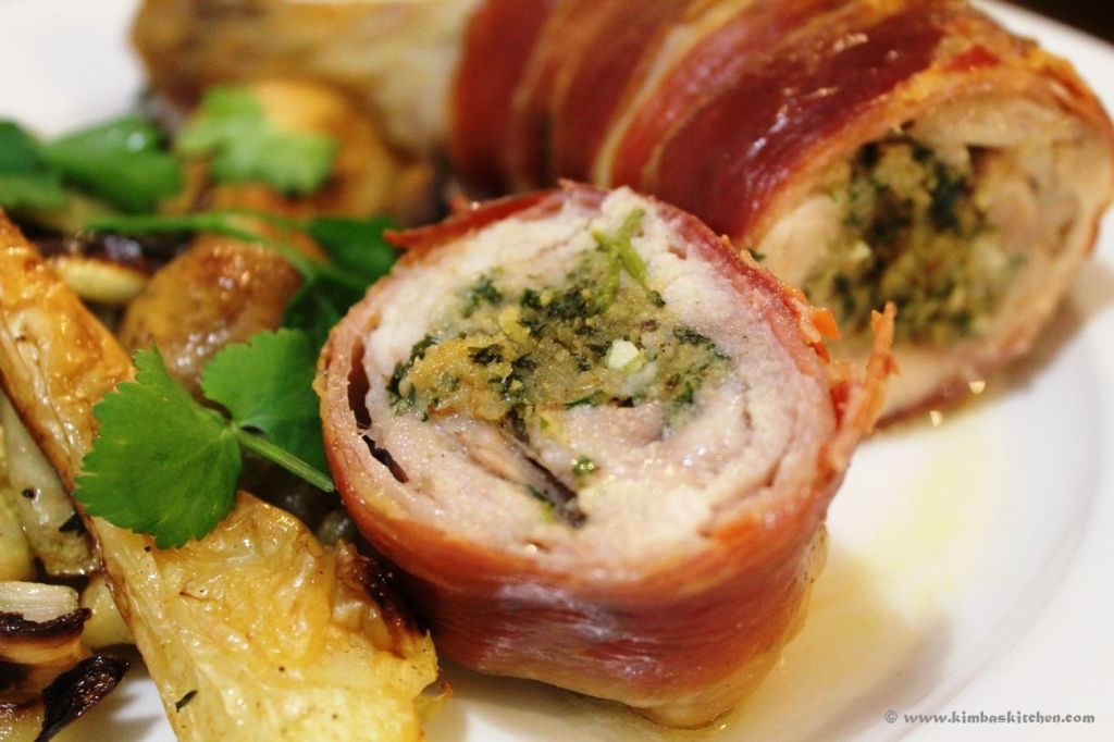 Roasted Chicken Legs with Herb & Breadcrumb Stuffing by Gary Mehigan