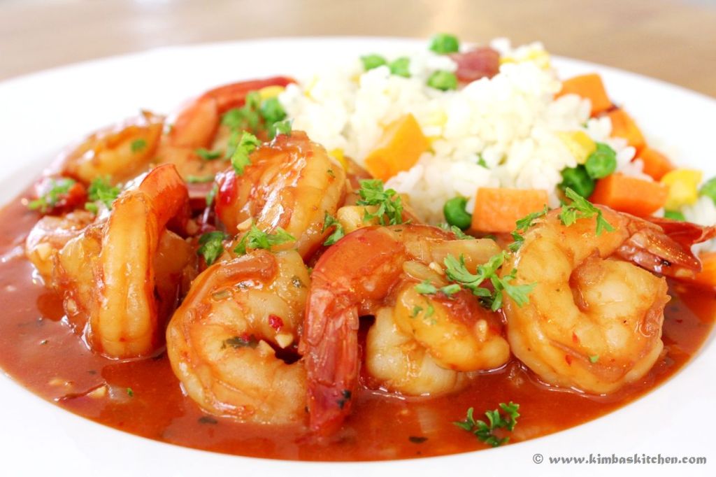 Chilli Prawns with Fried Rice Recipe