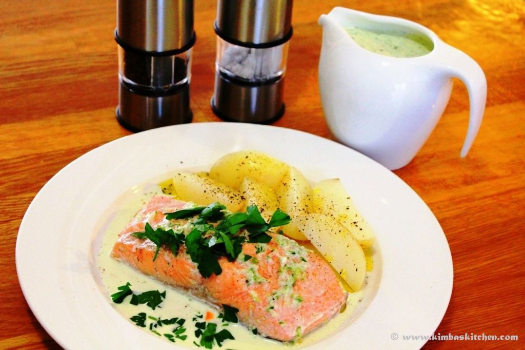 Poached Salmon with Cucumber Sauce&nbsp;Recipe