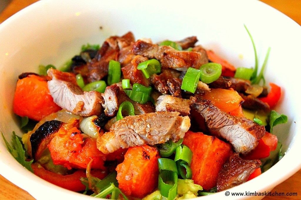 Grilled Lamb in a Hot / Cold Salad and Lunch Wrap