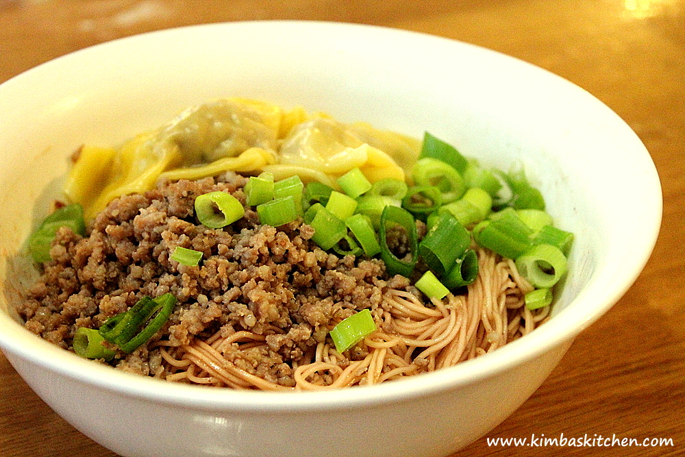 Homemade Kolo Mee with Minced Pork &&nbsp;Wontons