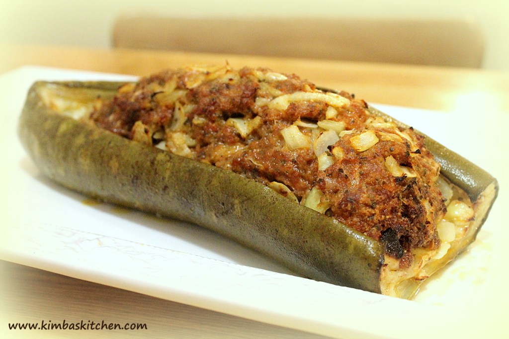 Roasted Zucchini Boat with Chorizo&nbsp;Stuffing