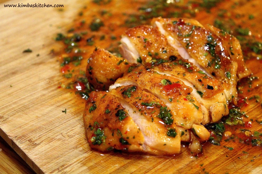 Grilled Chicken Chop on a Dressed&nbsp;Board