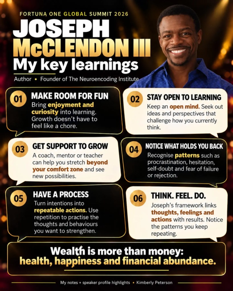 My key learnings from Joseph McClendon III at Fortuna One Summit
