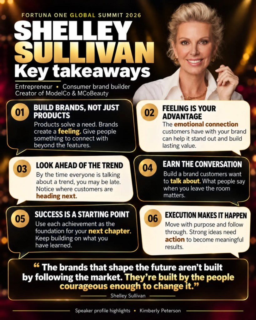 My key takeaways from Shelley Sullivan at Fortuna One Summit