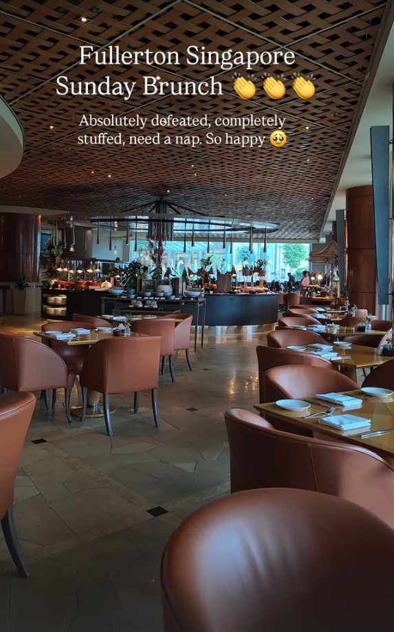 The dining room where the Sunday Brunch is served