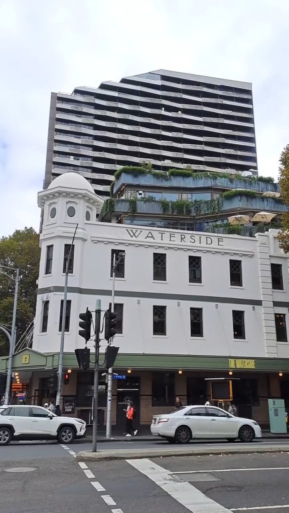 The heritage Waterside building on a street corner